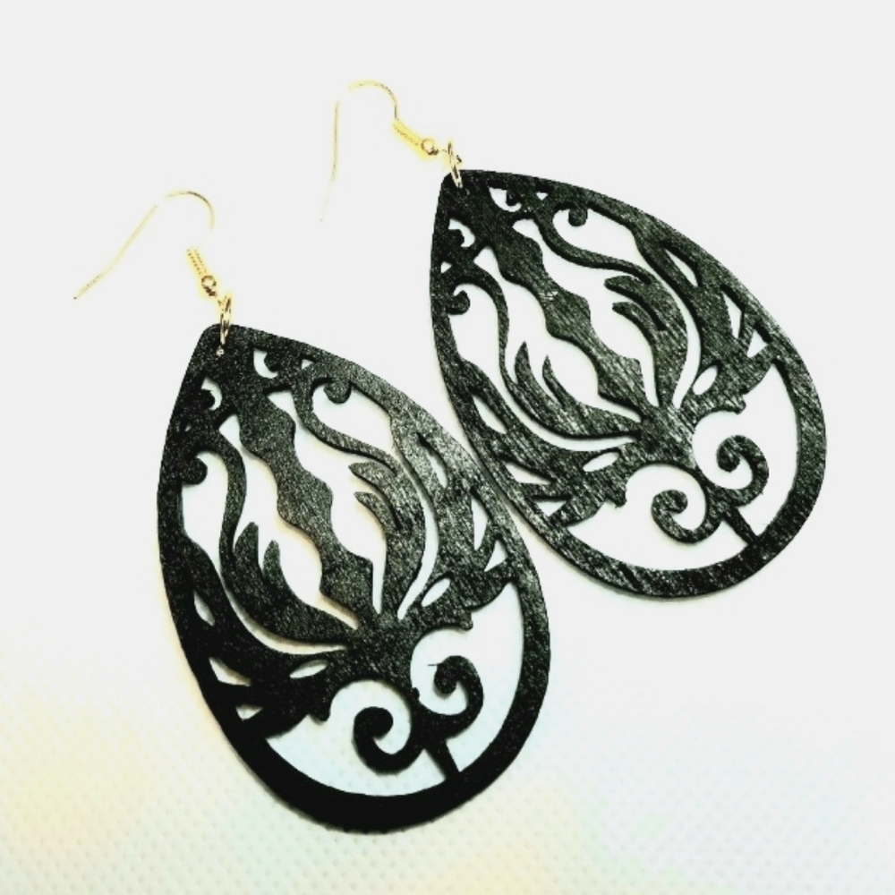 Fleur Art Deco Style Earrings